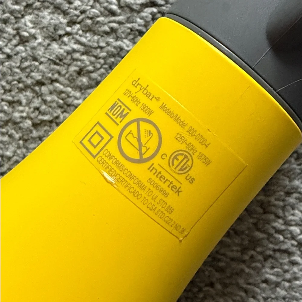 Drybar Yellow and Gray Hair Dryer - Picture 3 of 6